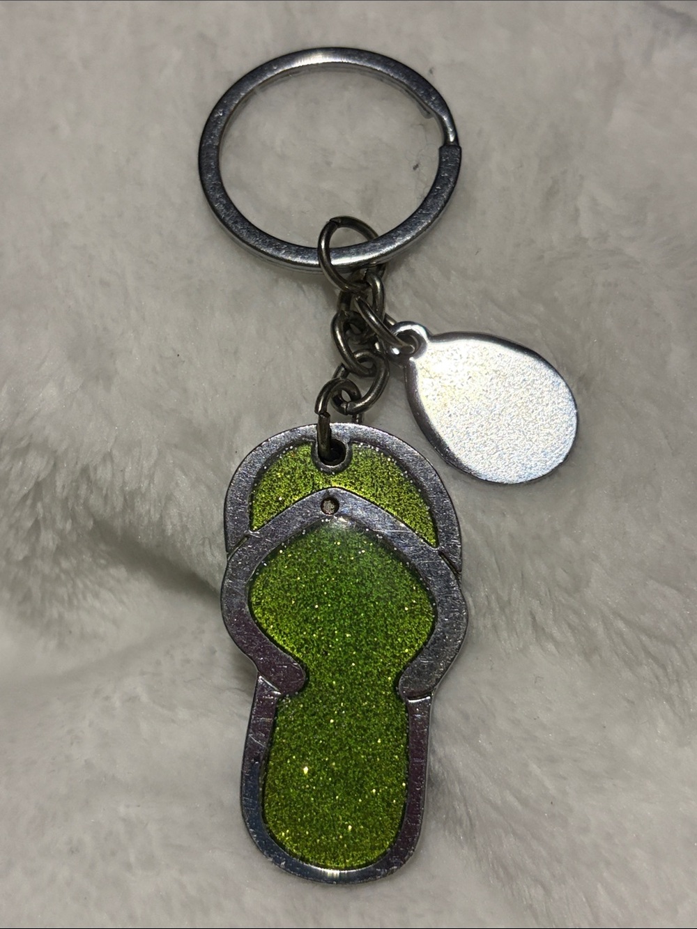 Getagadget 2013 Green Glitter Flip Flop Keychain